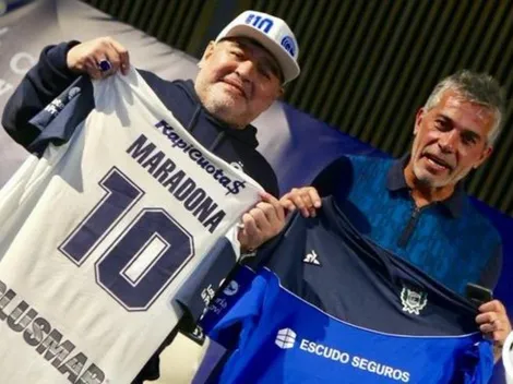 El presidente de Gimnasia habló del refuerzo que le quieren regalar a Maradona