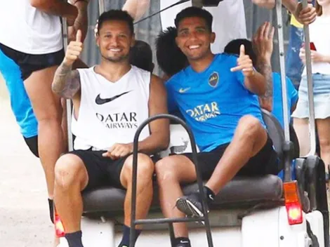 Dos jugadores de Boca le robaron el celular a Zárate para sacarse una selfie y él los escrachó