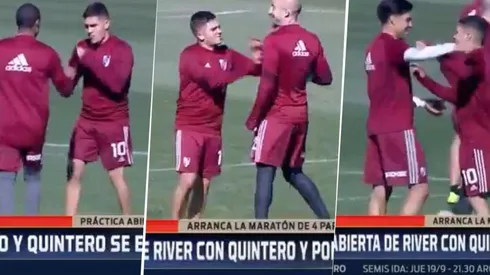 Intratable: Quintero volvió a entrenarse con sus compañeros y se peleó con todos