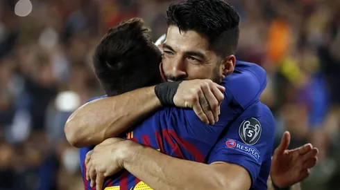 Foto de Lionel Messi y Luis Suárez.