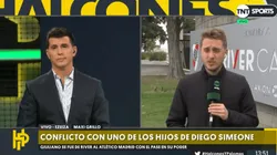 En TNT Sports contaron que "en River están que vuelan" por la salida del hijo del Cholo Simeone