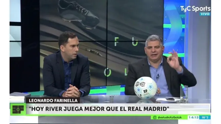Leo Farinella: "Hoy River juega mejor que el Real Madrid"