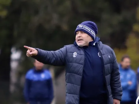Llegó el posteo de Maradona en su primer entrenamiento con Gimnasia