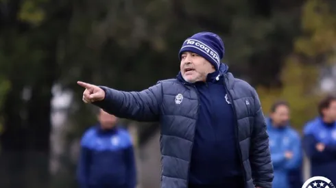 Llegó el posteo de Maradona en su primer entrenamiento con Gimnasia