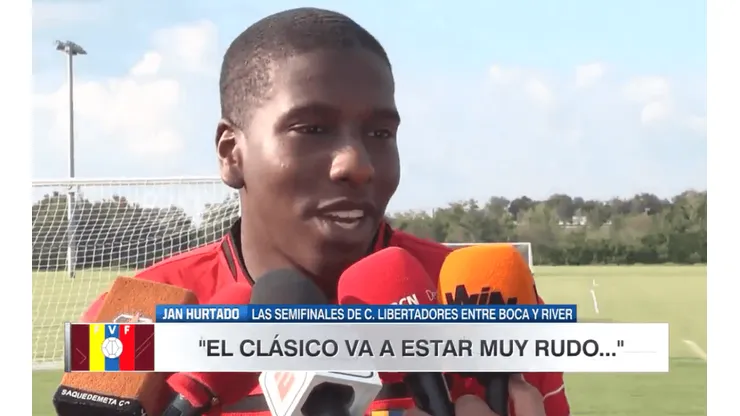 Todavía falta, pero Jan Hurtado ya empezó a vivir la serie de Libertadores contra River