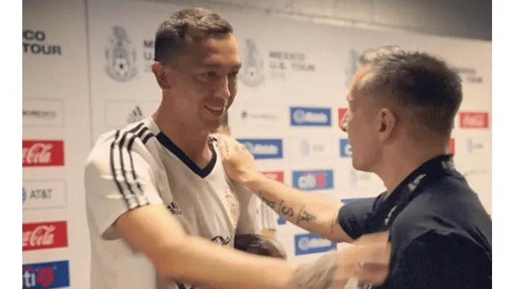 El afectuoso saludo de Marchesín con Chaco Giménez