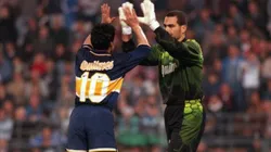 Viejas épocas entre Maradona y Chilavert.