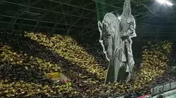 El mosaico de los hinchas húngaros.