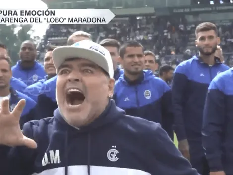 Lo que nadie te mostró: la arenga de Maradona a los jugadores de Gimnasia en plena presentación