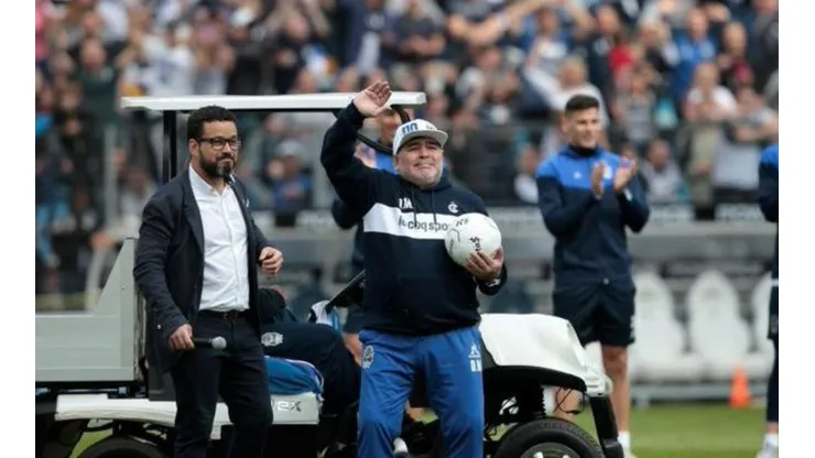 La figura del River de Gallardo que fue hasta La Plata para ver la presentación de Maradona