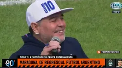 Todo el estadio de Gimnasia hizo sonreír a Maradona: "El que no salta, es un inglés"