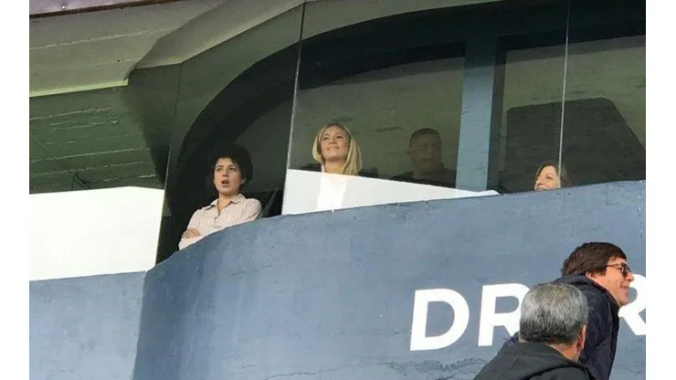 Rocío Oliva en la cancha de Gimnasia.