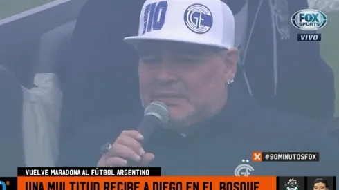 Desafiante: Maradona desmintió un rumor periodístico que comenzó apenas llegó a Gimnasia