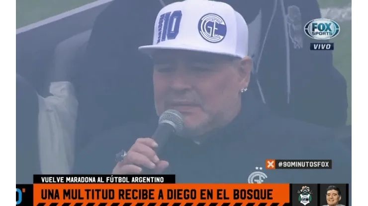 Desafiante: Maradona desmintió un rumor periodístico que comenzó apenas llegó a Gimnasia