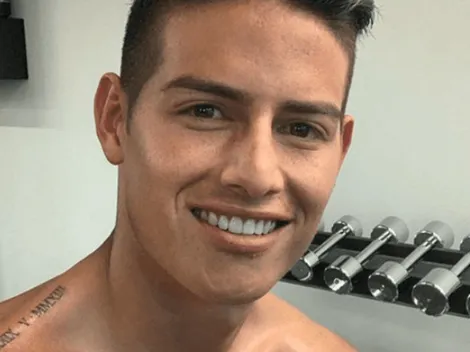Desde el gimnasio, James Rodríguez subió una de esas fotos que a ellas las vuelve locas