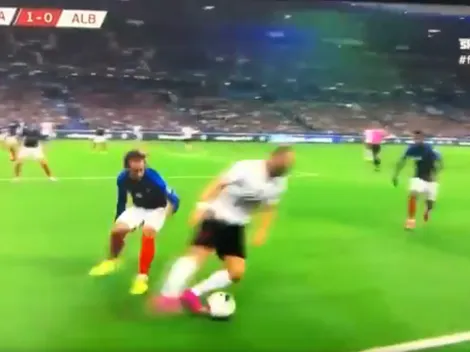 En Albania también juegan: Keidi Bare bailó a Griezmann y le tiró un caño a Lemar