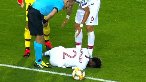 Así quedó Nelson Semedo.