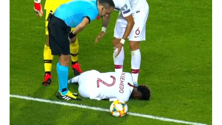 Así quedó Nelson Semedo.