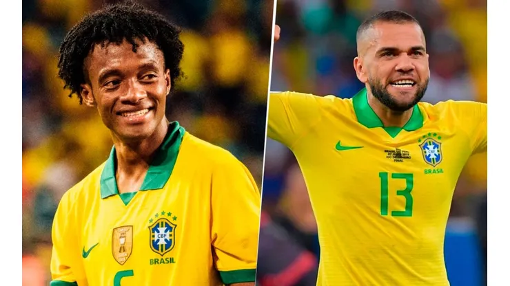 Cuadrado cambió camisetas, se puso la de Brasil y Dani Alves lo trolleó en Instagram