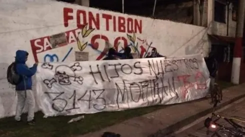 Intimidantes mensajes amanecen por Bogotá, de barras de Millonarios a Santa Fe