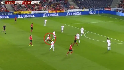 Desde ahí le pegó Marcel Sabitzer.