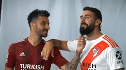 Foto de los dos jugadores de River.