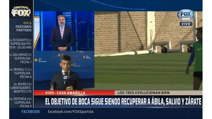 En FOX contaron cómo vienen las recuperaciones de Ábila, Salvio y Zárate