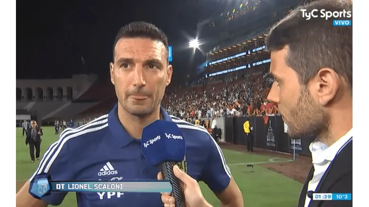 Scaloni: "A los jugadores nuevos no se les notó el peso de la camiseta"