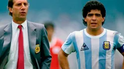 Foto de Diego Maradona con Carlos Bilardo.