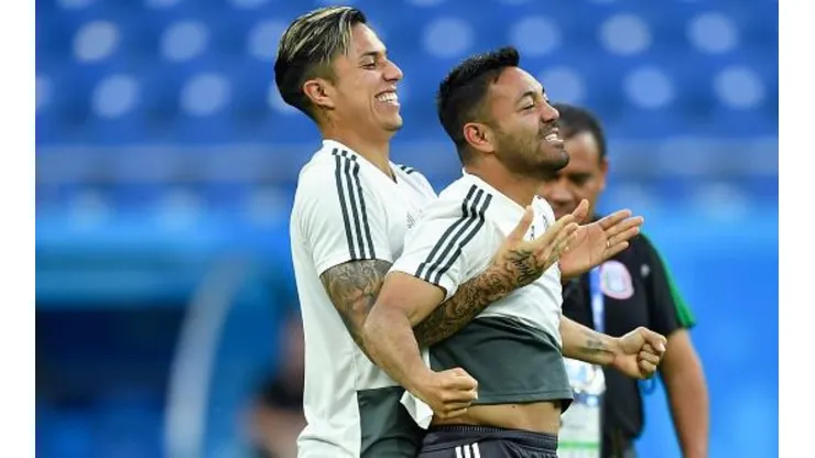 ¡Qué susto! Fabián se escondió y sorprendió a Salcedo