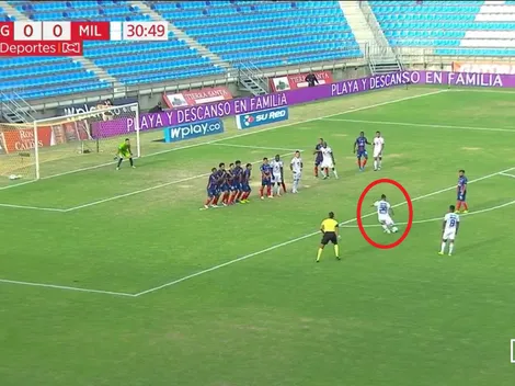 'Chicho' Arango le metió toda la rosca y anotó un golazo de tiro libre