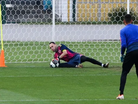 El arco de la Selección Colombia en disputa