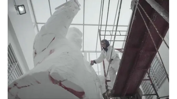 River subió un video palpitando lo que será la estatua de Gallardo: "Cada vez falta menos"