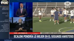 Guarda lo mejor para jugar contra México: el primer equipo que paró Scaloni pensando en Chile