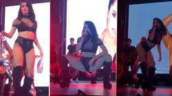 Foto de Lali Esposito bailando.