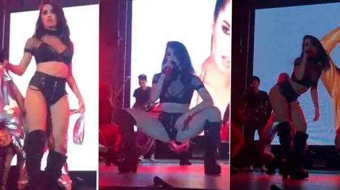 Foto de Lali Esposito bailando.
