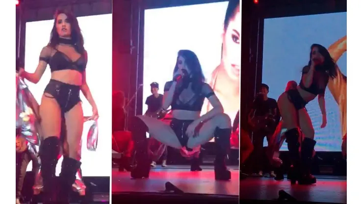 Foto de Lali Esposito bailando.