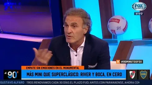 Oscar Ruggeri, muy filoso.