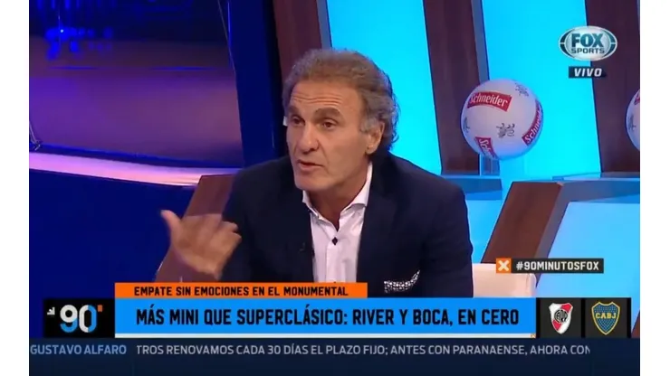 Oscar Ruggeri, muy filoso.