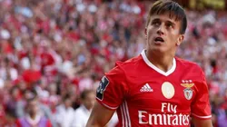 Franco Cervi con la camiseta de Benfica.