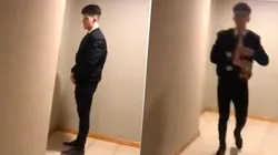 Video viral: egresado diabólico se vistió de seguridad y troleó a todo Bariloche