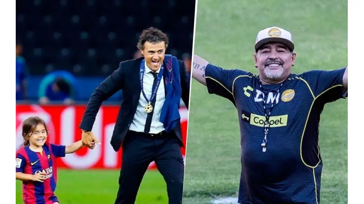 El sentido mensaje de Maradona para Luis Enrique tras la muerte de su hija