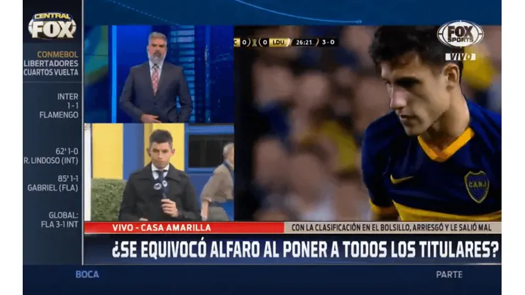 En FOX tiraron que lo de Capaldo sería más grave de lo esperado y podría no llegar al Superclásico