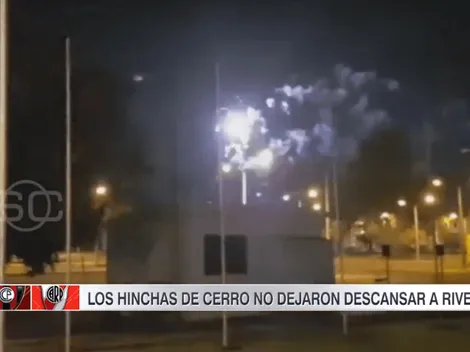 Listo, River a semis: los hinchas de Cerro Porteño tiraron fuegos artificiales antes del partido