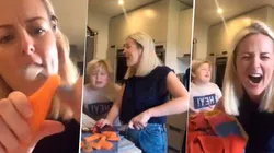 Video viral: madre diabólica le hizo pegar el susto de su vida a sus dos hijos