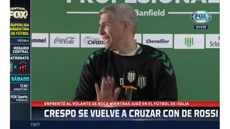 Hernán Crespo: "¿Si enfrenté a De Rossi? ¡Él me enfrentó a mí!"