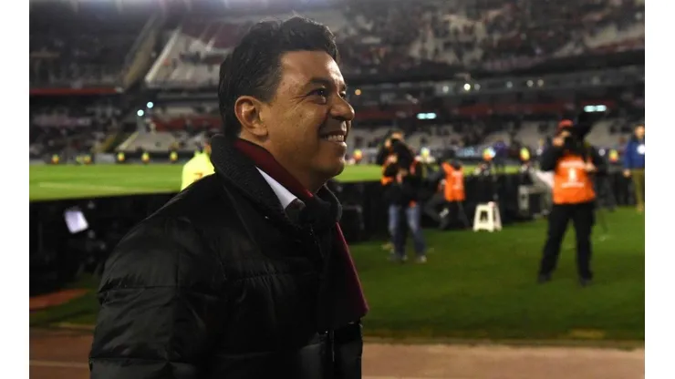 Gallardo, feliz con la victoria ante Cerro Porteño.