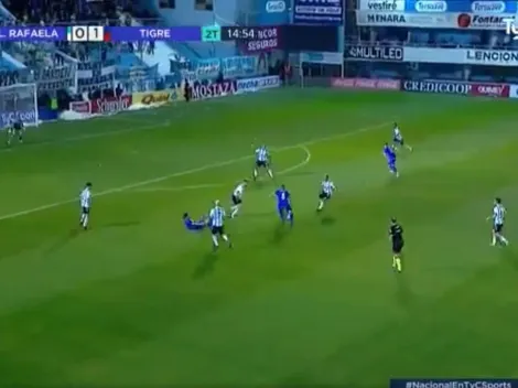 En la B también los hace: el golazo de Walter Montillo desde lejos para Tigre