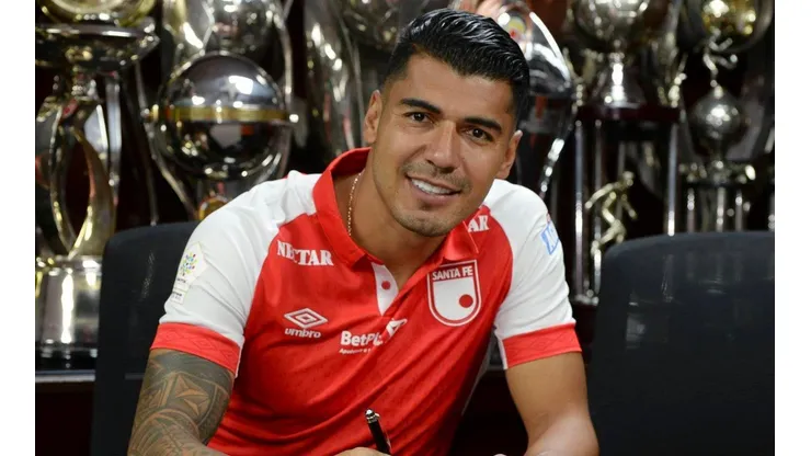 Jefferson Duque, delantero de Independiente Santa Fe.