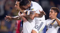 El festejo de gol de Los Ángeles Galaxy.